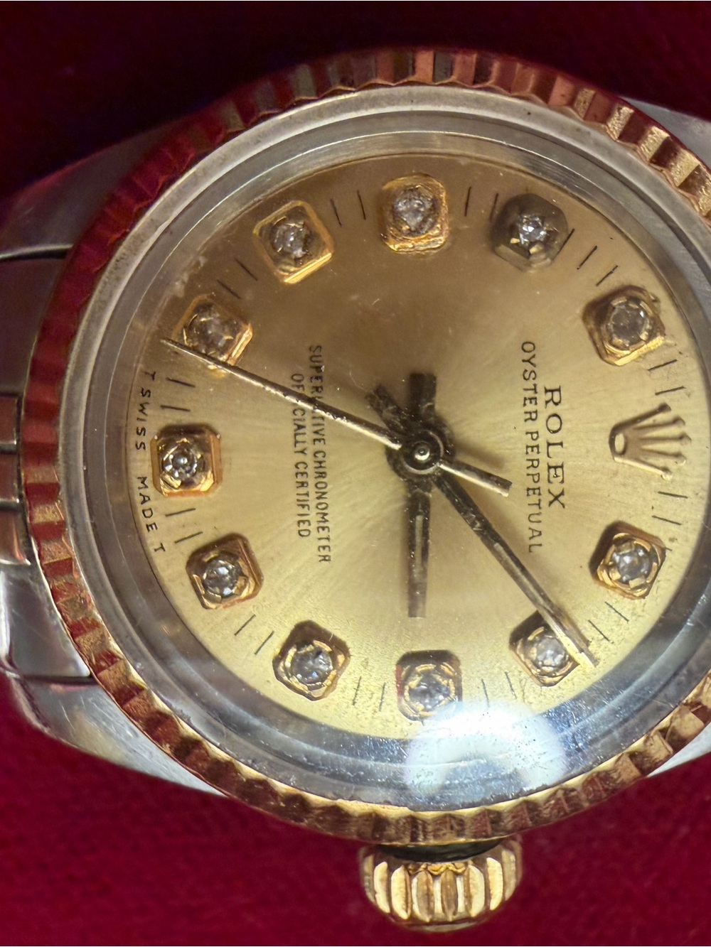 Rolex Women's Two-Tone Gold and Silver Dial Bracelet Watch - Picture 8 of 10